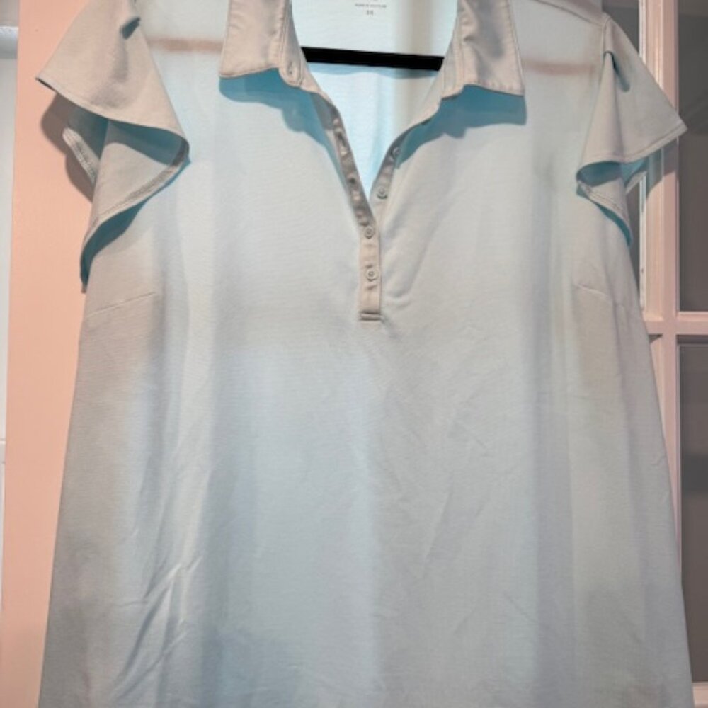 Women's Walter Hagen Clubhouse Flutter Sleeve Short Sleet Golf Polo